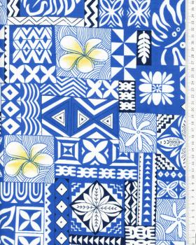 Polynesian fabric MAEVA Blue - Tissushop